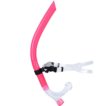 Swim Training Snorkel Center-Mount Front Comfortable Mounted Silicone Mouthpiece Junior Swimmers Equipment For Adult Youth Kid