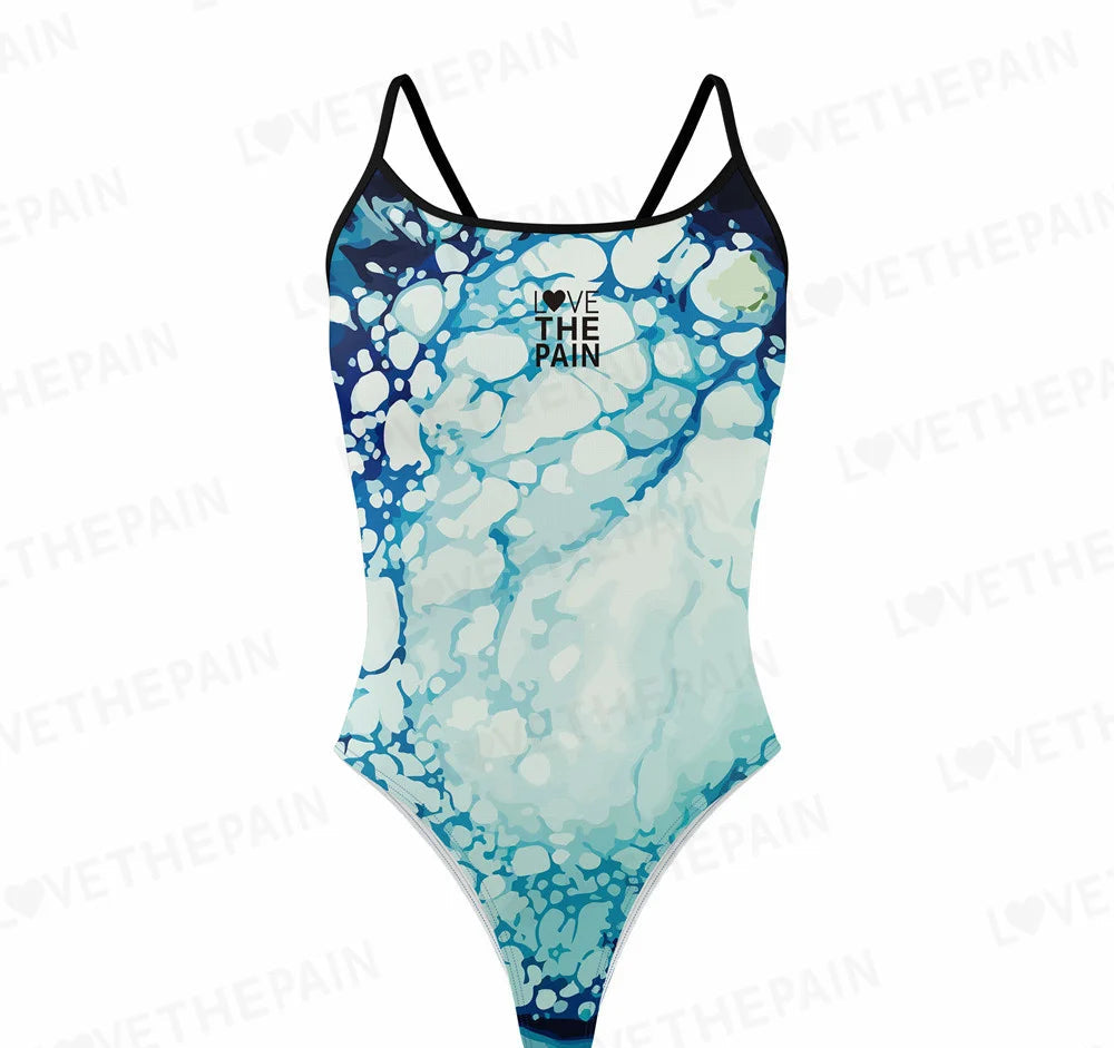 One Piece Swimsuit Women Thin straps Swimsuit Training Swimwear Backless Bathing Suit Beachwear Swim Wear Monokini