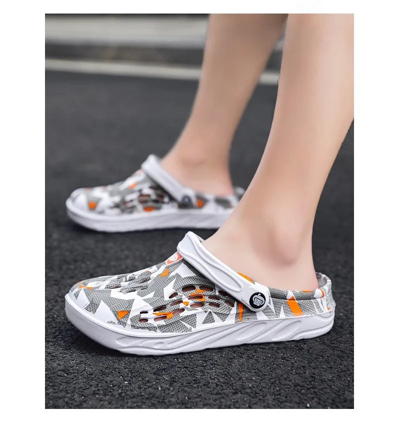 Men Sandals Light EVA Men's Casual Shoes Hole Shoes Clogs Home Garden Outdoor Male Beach Flat Slippers Big Size 49