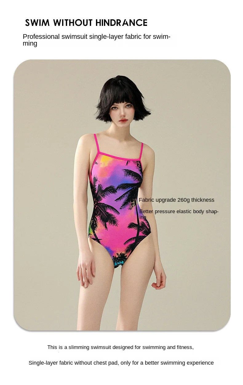 One-piece Racing Swimsuit Women Triangle Professional Training Swimming Pool Advanced Feeling Spa Swimwear