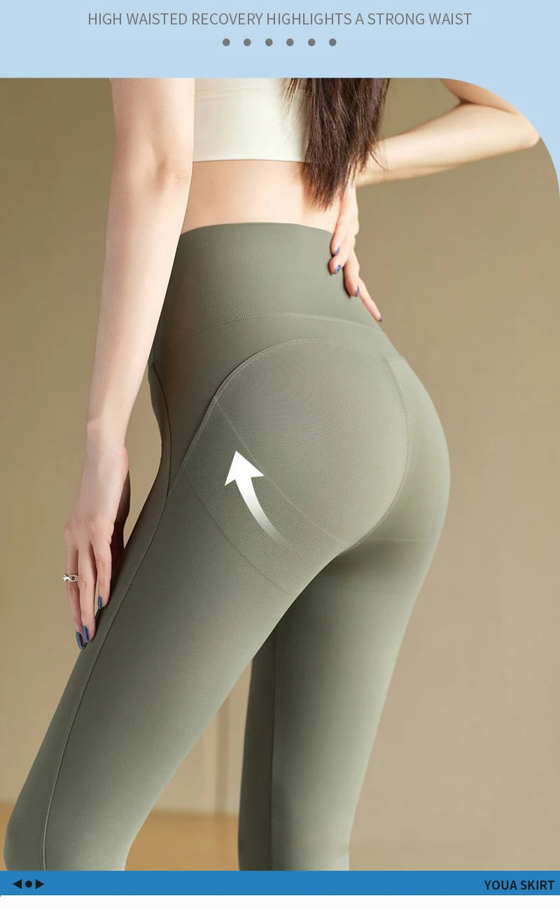 Sharkskin Sport Leggings Women High Waisted Butt Lifter Tight Fitting Fitness Yoga Push Up Leggings