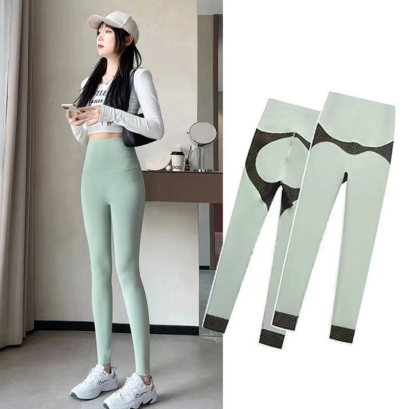 Honeycomb High Waist Seamless Push Up Shark Leggings Women Spring Summer Thin Butt Lifter Fitness Sports Leggings