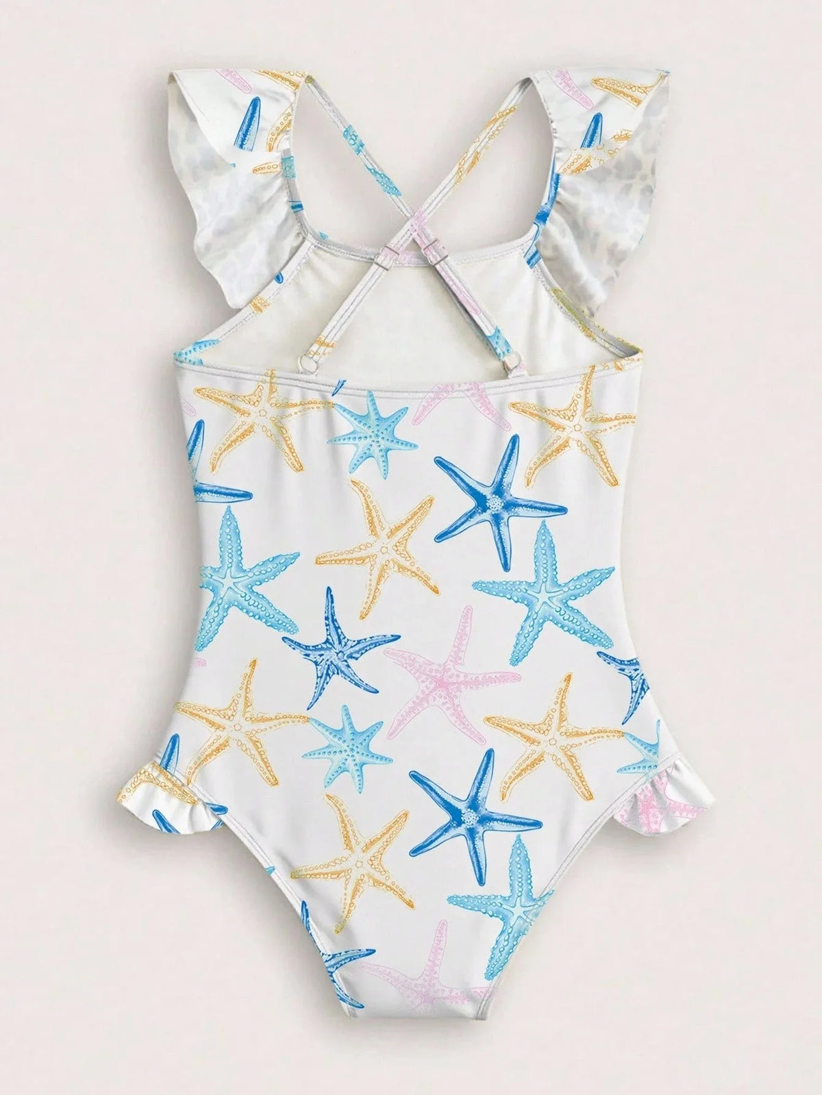 One Piece Swimsuit for Girls Trendy Starfish Swimwear for Kids Beachwear Beach Bathing Suit UPF 50 +