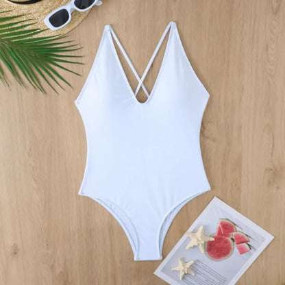 Choice Of Color One-Piece Swimming Suit Women's Swimwear Fixed Chest Pad Bathers