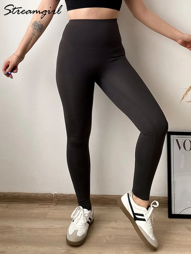 Streamgirl Winter Warm Leggings Women Push Up High Waist Velvet Pant Skinny Gym Push Up Fitness Leggings With Fleece Lined Women