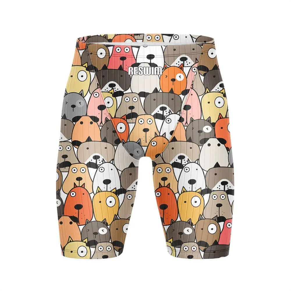 Men's Swim Trunks Jammer Surfing Shorts Athletic Competition Training Swimsuit Durable Chlorine Resistant Endurance Beach Trunks