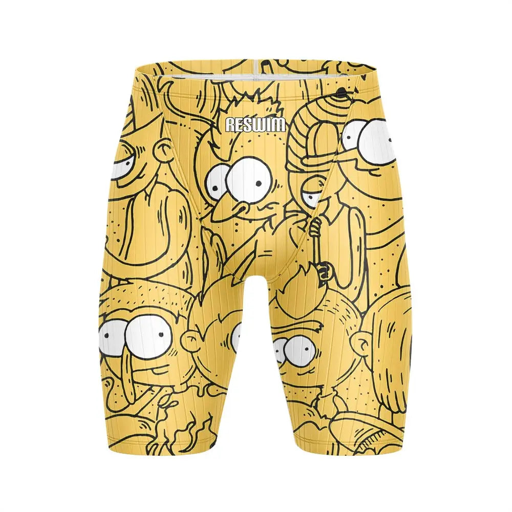 Swimming Trunks Men's Swim Jammer Swimsuit Beach Tights Shorts Training Swimming Shorts Professional Athletic Surf Swimwear