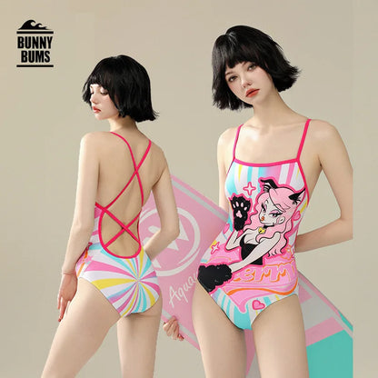 One-piece Racing Swimsuit Women Triangle Professional Training Swimming Pool Advanced Feeling Spa Swimwear