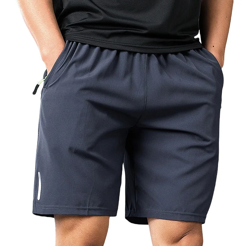 Ice Silk Large Size Men's Shorts Summer Thin Sporty Loose Five-Point Casual Beachwear Comfortable Breathable Running Trousers