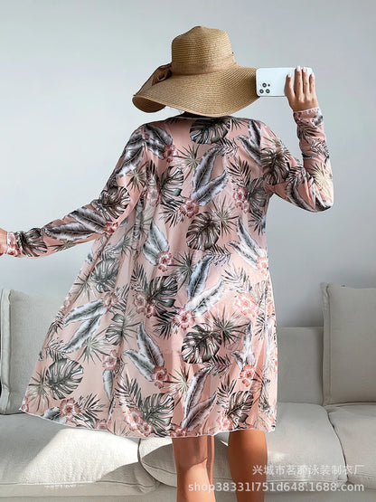 Summer Print Bikinis Swimwear Female Swimsuit Beachwear Push Up Three-Piece Bikini Set Women Swimming Bathing Suit