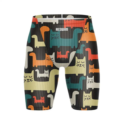 Summer Swimming Tight Trunks Shorts Men's Jammers Swimwear Beach Trunks Surfing Sports Training Pants Quick Dry Surfing Swimsuit
