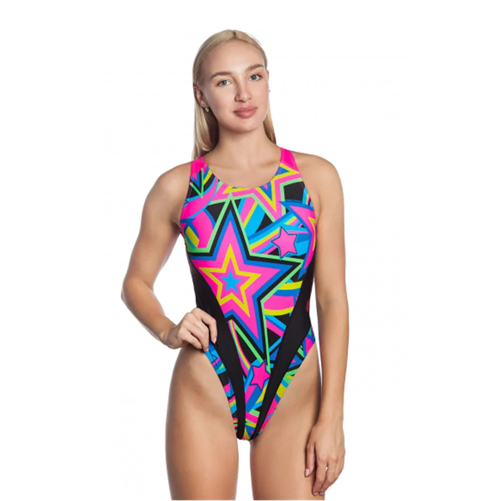 Backless Bodysuit Women Bathing Training Fitness Beach Beauty One-piece Swimsuit Swimming Suit Fitness Swim Pool Bathers Squad