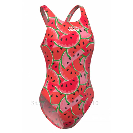 Women's Fruit-Print One-Piece Training Swimsuit