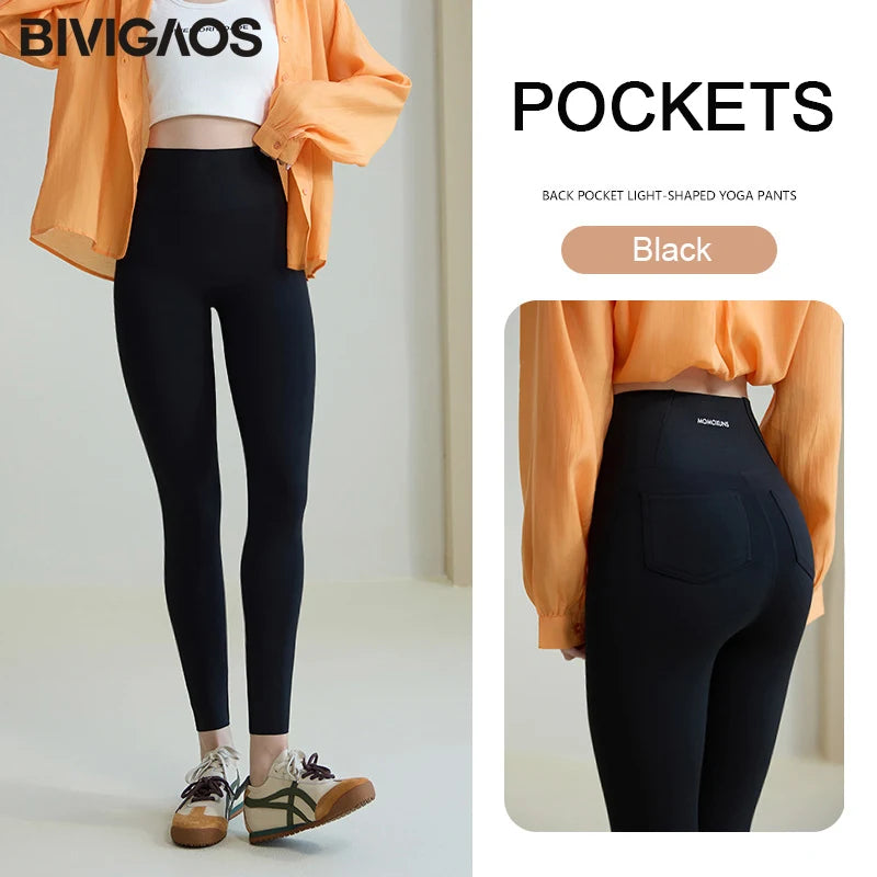 Back Pocket Sharkskin Leggings Women White Tight Casual Sport Fitness Leggings Skinny Pencil Pants