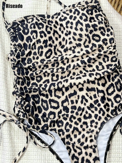 Leopard Swimsuit One Piece Swimwear for Women Bathing Swimming Suit