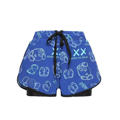 Children's Swim Trunks, Youth Boys, Middle and Teenage Kids, Double Layer Swim Shorts, Summer Cartoon Beach Boxer, Full Set