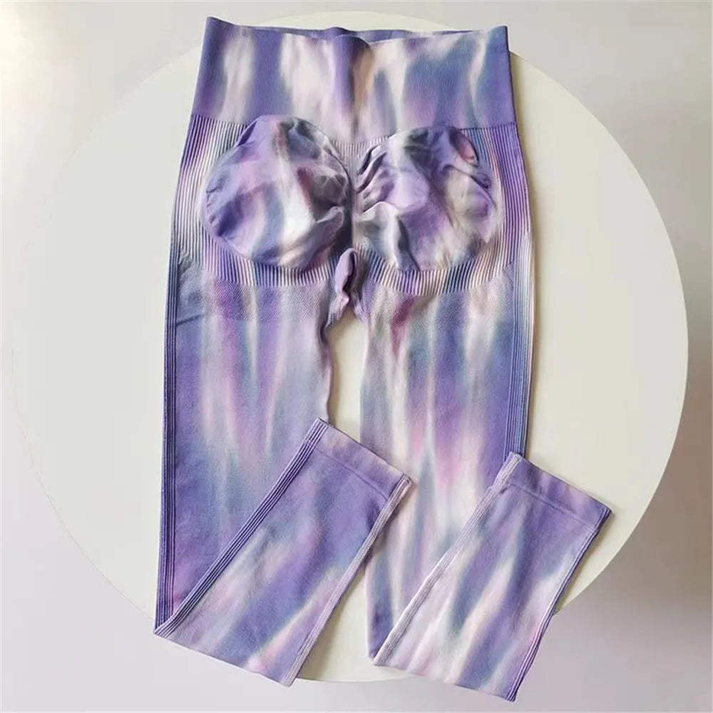 Aurora Women Bubble Butt Push Up Yoga Pant Fitness Workout Gym High Waist Scrunch Tights Gym Seamless Leggings