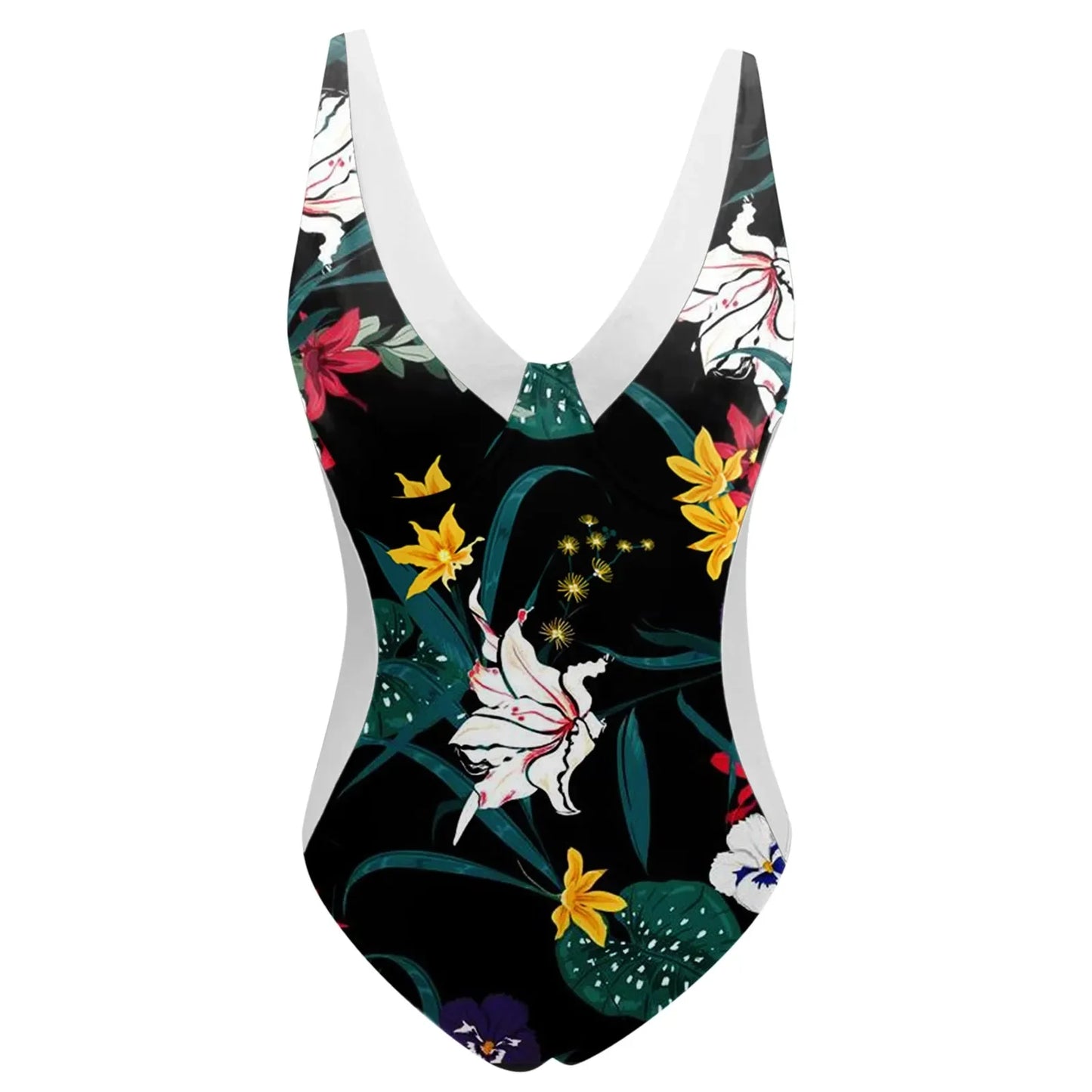 Swimwear One Piece Colorful Women Womens V Neck Flower Printed Swimsuit Bikini Swimwear Bathers