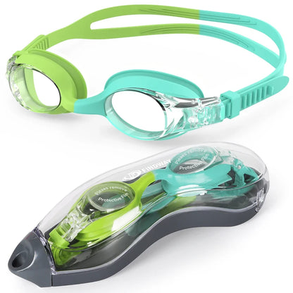 Findway Child Swimming Glasses Upgrade Waterproof Anti Fog UV  Professional Diving Swimming Glasses Eyewear Kids for Age 3-10