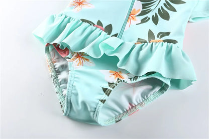 Wishere Swimsuit One-piece Baby Swimwear Girl's Bikini Swimming Rashguard UPF50+ Beachwear Sunsuit Kids Bathing Surfing Suit