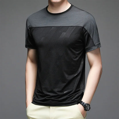 Undershirt Men's Running Short Sleeves T-shirts Yoga Tops Lycra Things for Gym Clothes Man Sweatshirt Wicking Breathable Dry Fit