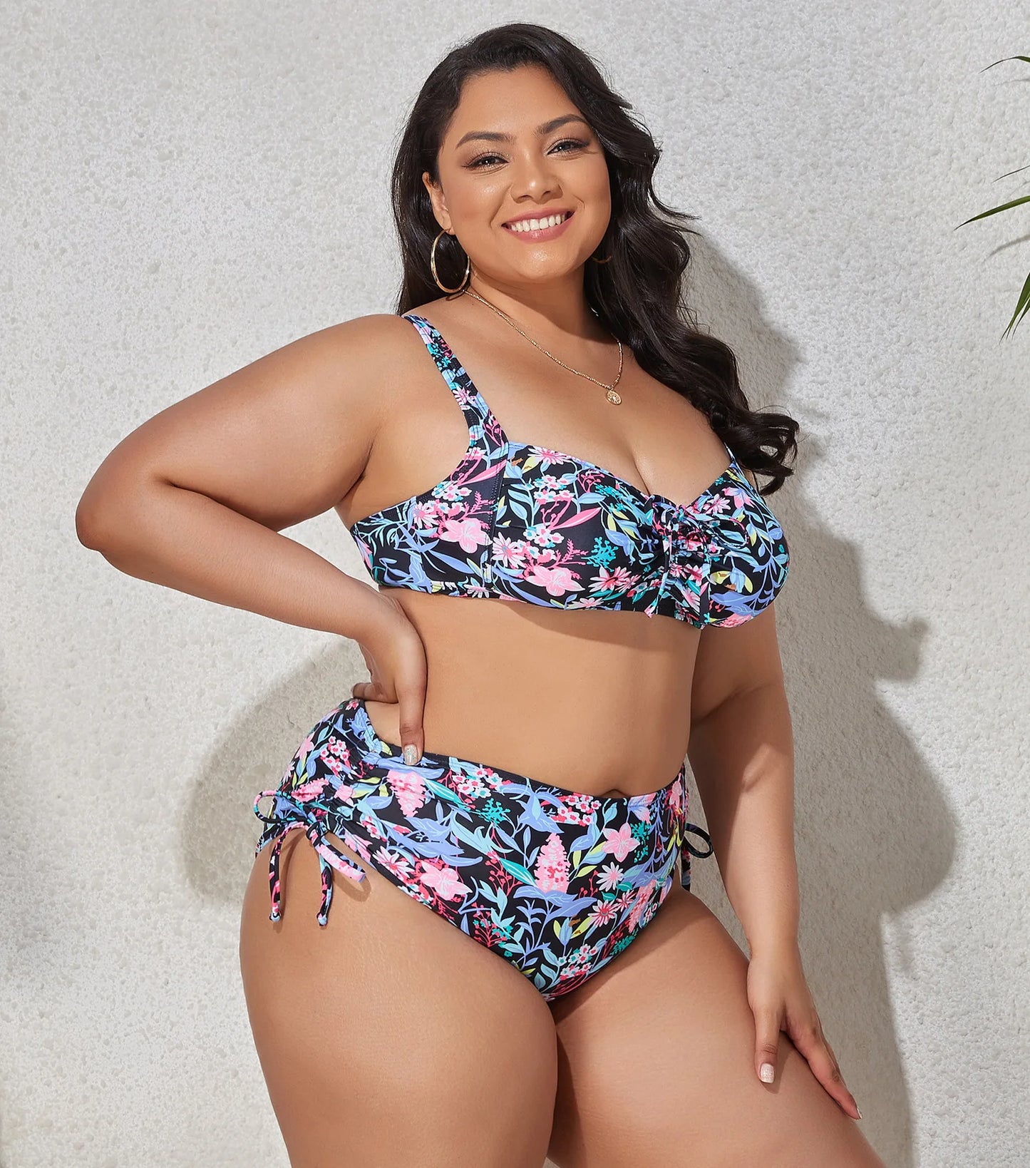 High Waist Leopard Bikini Set Plus Size Swimwear for Women Swimsuit Beachwear Bathing Suit Thong