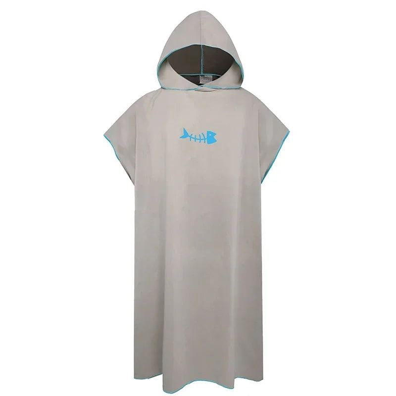 Quick-drying Changing Robe Quick Dry Bathrobe Hooded Absorbent Bath Towel Swimming & Fitness Super Absorbent Bathrobe
