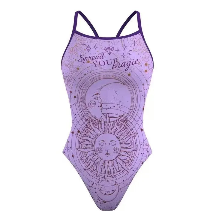 Women's One-Piece Swimsuit Backless Waist-Cinching Speed Swimming Suit Professional Training Competition Swimsuit