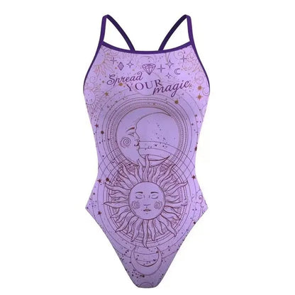 Women's One-Piece Swimsuit Backless Waist-Cinching Speed Swimming Suit Professional Training Competition Swimsuit