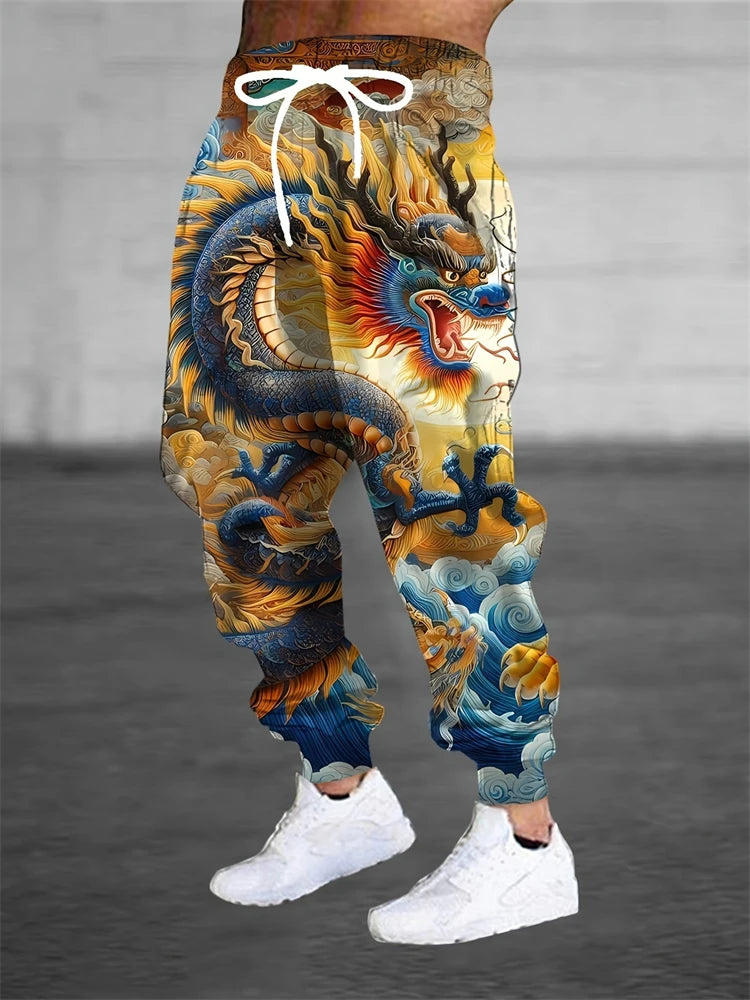 Men's Sports Pants Fashionable And Versatile Loose-fitting Sports Pants Spring And Autumn Casual Retro-style Sports Pants