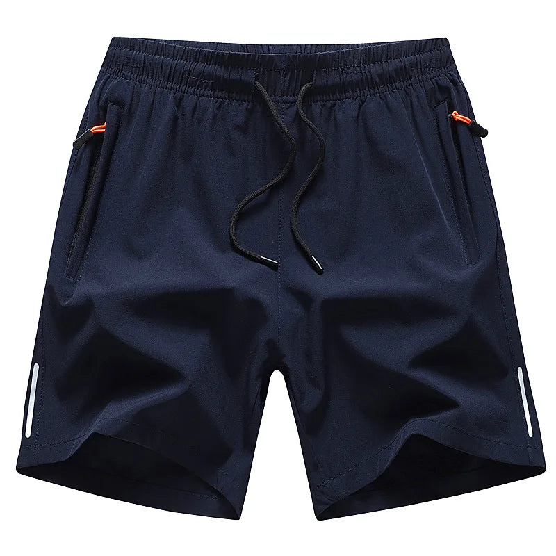 Ice Silk Large Size Men's Shorts Summer Thin Sporty Loose Five-Point Casual Beachwear Comfortable Breathable Running Trousers