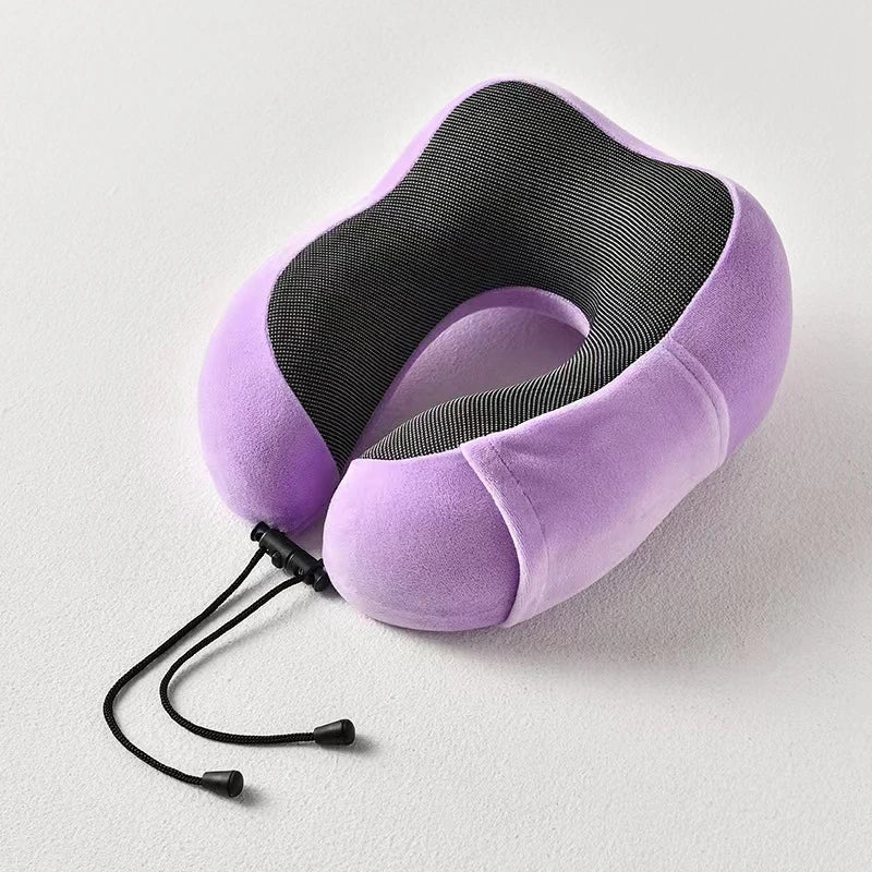 U Shaped Memory Foam Neck Pillows Soft Cervical Orthopedic Pillow Travel Essentials For Airplane Massage Neck Cushion