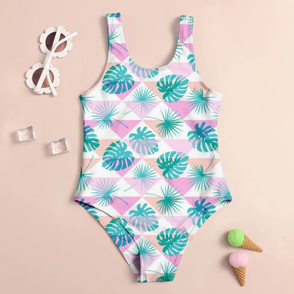 Summer Fashion Children's Swimsuit Cute 3D Printed Girl's Swimsuit Cartoon Trendy Beach Party Vacation Comfortable Diving Sports