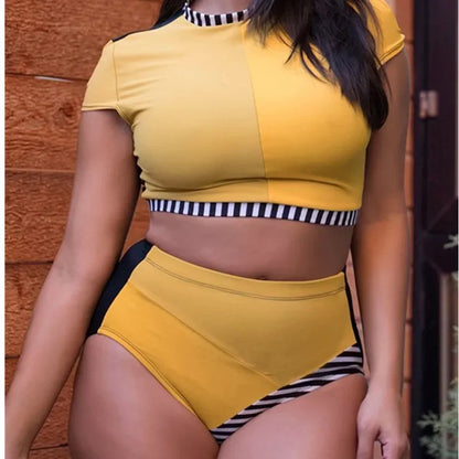 Swimwear Women Plus Size Bikini Set Two Piece Large Female High Waist Swimsuit Push Up Bathing Swim Suit 4XL