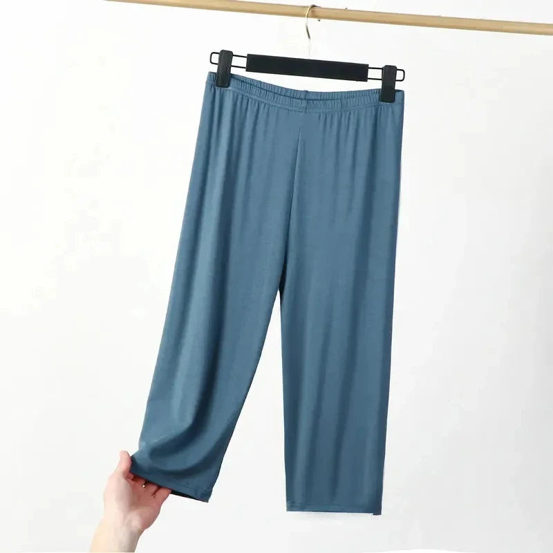 plus size XL to 8XL summer Modal leggings calf Length High waist  Stretch Casual Slimming