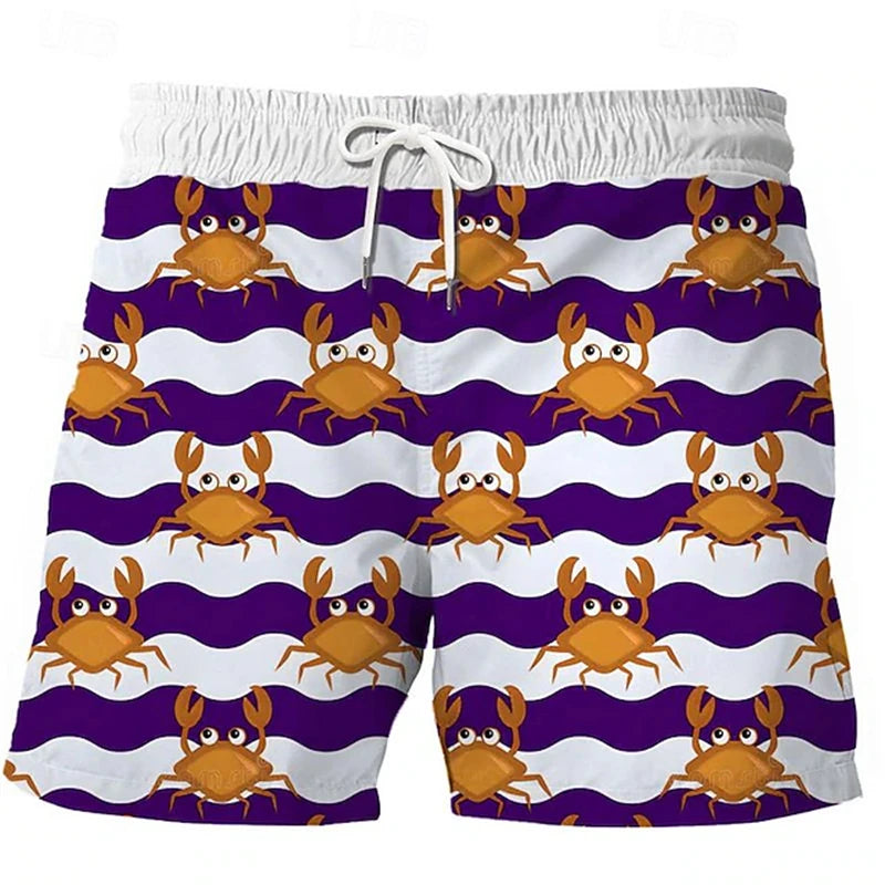 Animal Fish 3d Y2k Shorts Men Sea Creature Graphic Beach Shorts Kid Loose Casual Swimsuit Sports Pants Fashion Hawaii Swim Trunks