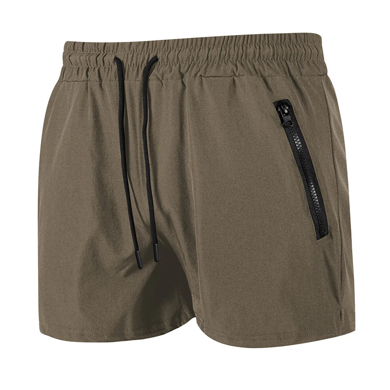 Men's Gym Workout Running Shorts with Zipper Pockets Mesh Liner Summer Sports Athletic Quick Dry Stretchy Shorts Swim Trunks