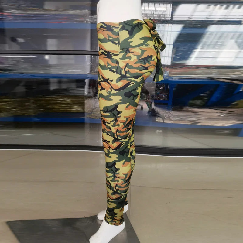 High Waist Bowknot Leggings Butterfly Print Yoga Pants Bandage Tights for Women Push Up Exercise Fitness Workout Legging