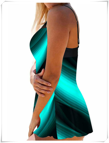 Floral Printed Tankini Two Piece Swimsuit Women Strap Swimwear Female Sports Summer Shorts Bathing Swimming Suit Beachwear