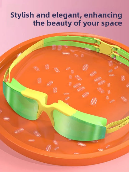 Water Cube Swimming Goggles Professional High Definition Waterproof Anti-Fog Diving Equipment for Men Women And Children Eye ...