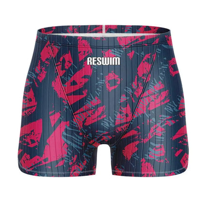 Men's Swim Jammer Swimsuit Athletic Training Racing Swimwear Swimming Trunks For Beach Tights Shorts Quick Dry Bathing Suit