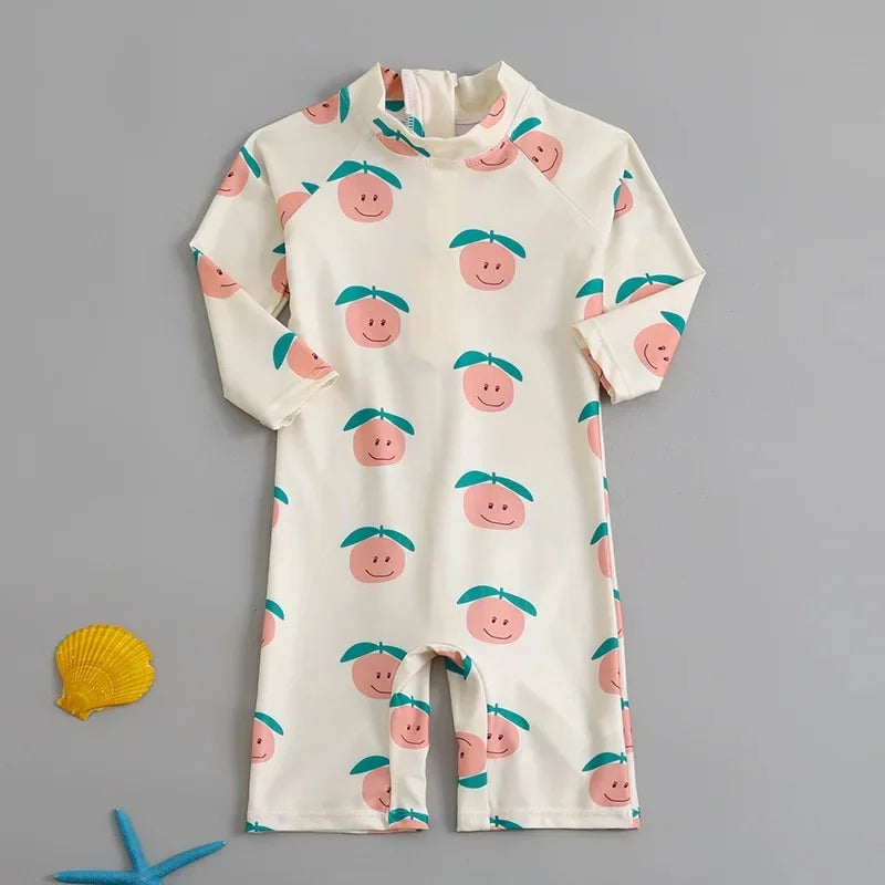 Children's One-Piece Swimsuit Quick-Drying Beachwear for Boys And Girls Baby Swimwear Sun Protection Hot Spring Swimming Costume