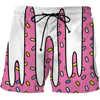 Summer 3D Print Beach Shorts Men Women Abstract Art Cool Short Pants Casual Comforts Skateboard Sport Swim Trunks