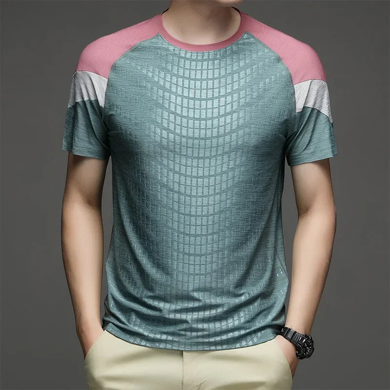 Undershirt Men's Running Short Sleeves T-shirts Yoga Tops Lycra Things for Gym Clothes Man Sweatshirt Wicking Breathable Dry Fit