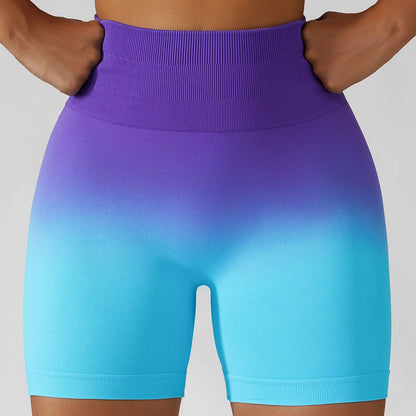 Summer Seamless High Waist Yoga Shorts Butt Lift Cycling Shorts Gym Shorts Women Pants Breathable Tie-dye Sports Leggings Women