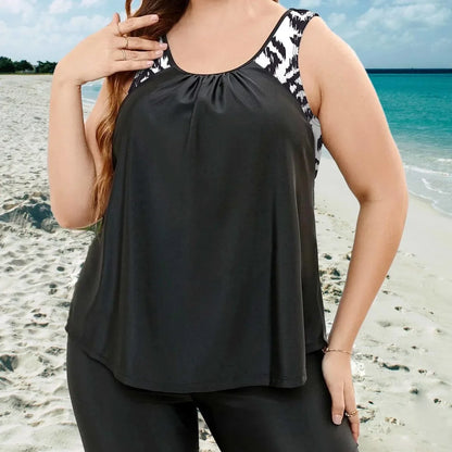 Tankini Swimsuits Women with Fifth Pants Swimming Bathing Suit Bikinis Bikini Beach Wear Plus Size Swimwear 4XL