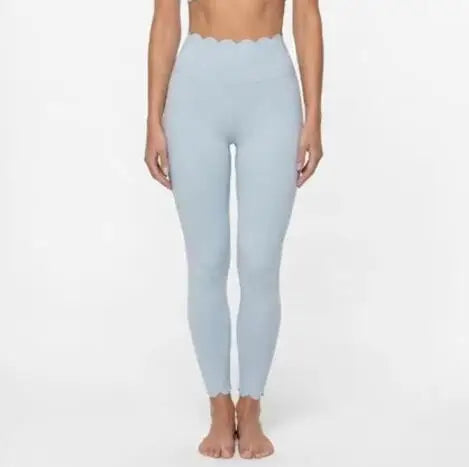 Laser Wave Plastic Elastic High Waist Tight Pants for Women, Speed Drying Fitness Running, Tight Bottom Pants XP172