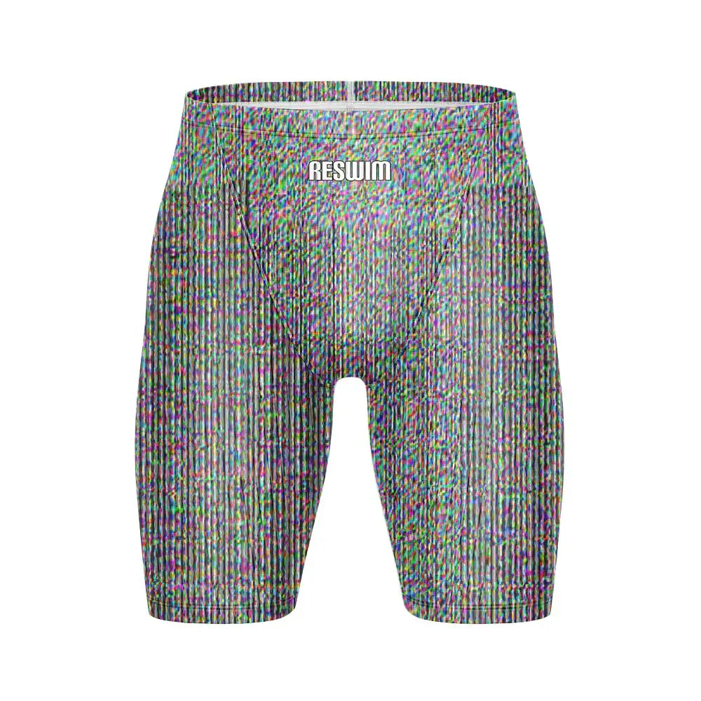 Men's Swim Jammer Swimsuit Racing Shorts Athletic Training Swimwear Swimming Trunks Beach Tights Shorts Lycra Bathing Suit