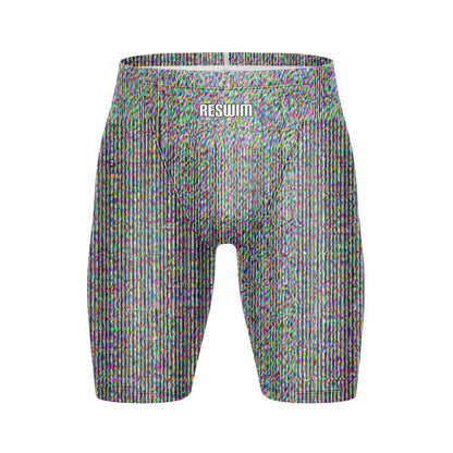 Men's Swim Jammer Swimsuit Racing Shorts Athletic Training Swimwear Swimming Trunks Beach Tights Shorts Lycra Bathing Suit