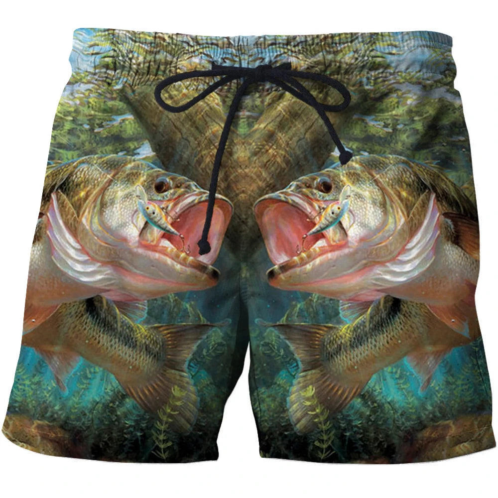 Men's Swimwear Shorts Animal Fish 3d Surfing Board Short Kids Beach Shorts Men Trunk Masculina Swimsuit Sports Pants Brief Boy